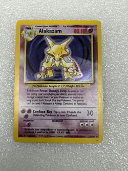 Alakazam 1/102 Base Set Holo Rare Vintage 1999 Pokemon Card - Image 1