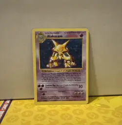 Pokemon Alakazam TCG Base Set Holo Card 1/102 Shadowless CLEAN NM - Image 1