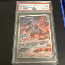 Pokemon TCG Sv04: Paradox Rift Groudon Holo Illustration Card 199/182 PSA 9 - Image 1