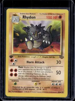 1999 Pokemon Jungle 1st Edition Rhydon #45/64 - Image 1