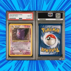 Pokemon Gengar Holo #5/62 Fossil 1999 PSA 8 Near Mint-Mint - Image 1
