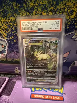 2022 Pokemon Japanese SWSH FA Leafeon Vstar Universe PSA 10 - Image 1