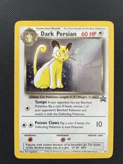 Pokemon Dark Persian #17 WOTC Black Star Promo Holo- Near Mint Condition - Image 1