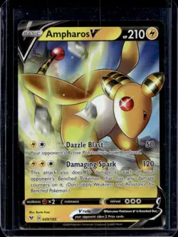 2020 Pokemon SWSH Vivid Voltage Ampharos V #049/185 - Image 1