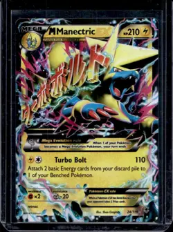 2014 Pokemon XY Series Phantom Forces Mega Manectric ex Holo #24/119 - Image 1