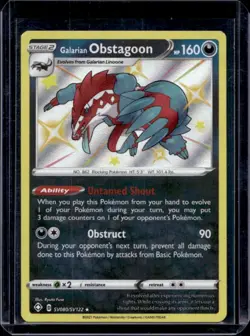 2021 Pokemon SWSH Shining Fates Galarian Obstagoon Shiny Vault #SV080/SV122 - Image 1