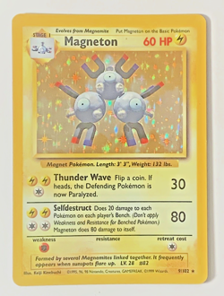 Pokemon TCG Magneton 14/102 Holo Rare Unlimited Base Set Top Loader - Image 2