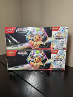 (2) Pokemon Sam's Club Prismatic Evolutions Surprise Box + Booster Bundle Lot - Image 1