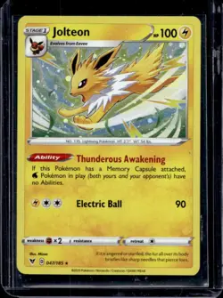 2020 Pokemon SWSH Vivid Voltage Jolteon Promos Holo #047/185 - Image 1
