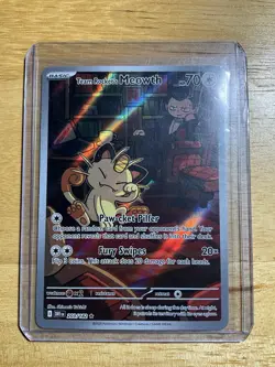 Pokemon Team Rocket's Meowth 203/182 Sv10 Destined Rivals Full Art Holo - Image 1