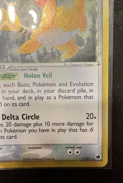 Pokemon TCG Ampharos Delta Species EX Dragon Frontiers 1/101 Holo - Image 4
