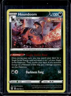 2021 Pokemon SWSH Battle Styles Houndoom Holo #096/163 - Image 1