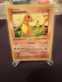 Pokemon TCG Charmander #46/102 Base Set 1st Edition Shadowless NM Condition! - Image 1