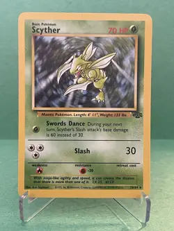 Pokemon TCG Scyther Jungle Set 26/64 Rare Non-Holo LP - Image 1