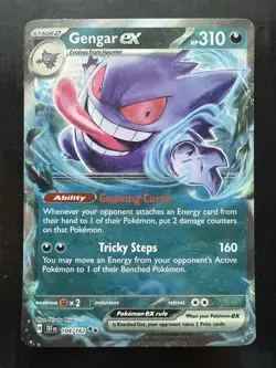 Pokemon Gengar ex 104/162 Temporal Forces Double Rare Holo (NM) - Image 1