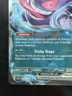 Pokemon Gengar ex 104/162 Temporal Forces Double Rare Holo (NM) - Image 4