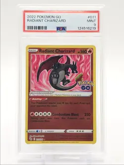 RADIANT CHARIZARD 2022 POKEMON GO RARE 011/078 PSA 9 Q0004 - Image 1