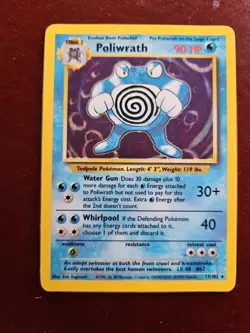 Poliwrath Holo Pokemon TCG Base Set 13/102 Holographic Excellent Condition - Image 1