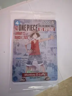 College Basketball One Piece Promo Card Monkey.D.Luffy - Image 1