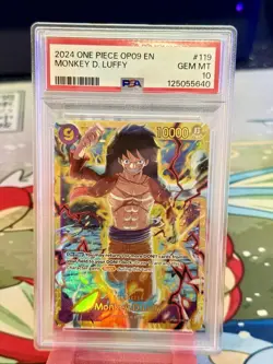 2024 ONE PIECE OP09-EMPERORS IN THE NEW WORLD #119 MONKEY D. LUFFY PSA 10 - Image 1