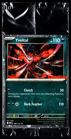 Pokemon Yveltal 088/132 Mega Evolution Stamped Cosmos Sealed Gamestop Promo Card - Image 1