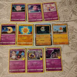 Pokemon 10 Card Lot - Celestial Pack (Clefairy, Lunatone, Solrock, Cosmog evos) - Image 1