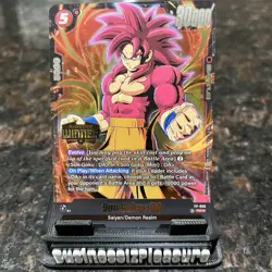 SS4 Son Goku : DA FP-450 WINNER Stamp Foil Dragon Ball Super Card Game | NM - Image 1