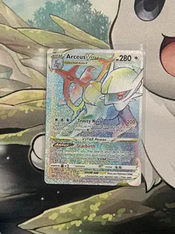 Arceus VSTAR 176/172 Rainbow Secret Rare Card Pokemon Brilliant Stars - NM - Image 1