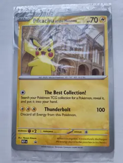 Pikachu At The Museum, Pokemon X Natural History Museum Promo Pokemon Card - Image 1