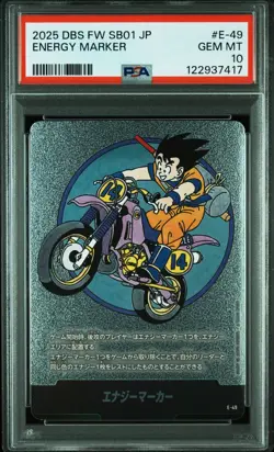 PSA10 Dragon Ball Card Fusion World ENERGY MARKER E-49 Japanese MANGA BOOSTER01 - Image 1