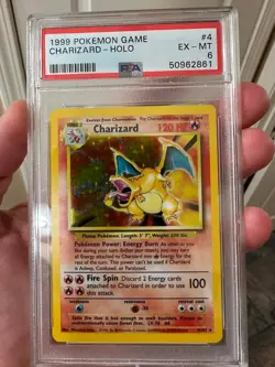 Pokemon PSA 6 Charizard 1999 Base Set Unlimited #4/102 Holo! Come Look! - Image 3