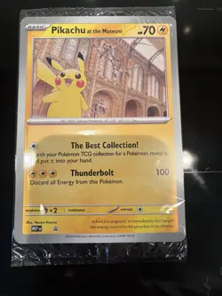 Pikachu At The Museum Jumbo Promo Card, Pokemon TCG - Sealed - Image 1