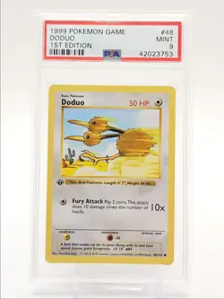 DODUO 1999 POKEMON GAME BASE 1ST EDITION COMMON 48/102 PSA 9 Q0004 - Image 1