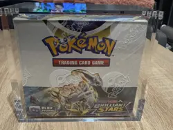 POKEMON SWORD & SHIELD BRILLIANT STARS FACTORY SEALED BOOSTER BOX W/ACRYLIC CASE - Image 1