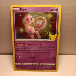 Pokemon TCG Mew 011/025 Celebrations Holo Rare - Image 1