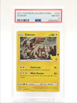 ZEKROM 2021 POKEMON CELEBRATIONS CLASSIC COLLECTION RARE 010/025 PSA 8 Q0004 - Image 1