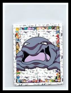 💥 Muk Merlin Pokemon 1999 Vintage Album Sticker Silver Prism Holo # S14 - Image 1