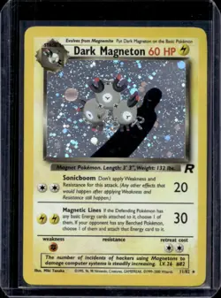 2000 Pokemon Team Rocket Dark Magneton Holo #11/82 - Image 1