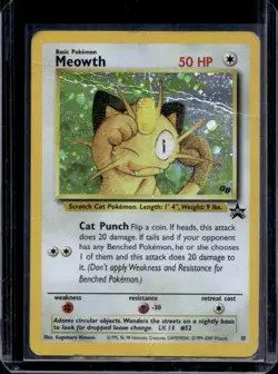 1999 Pokemon Wizards Black Star Promos Meowth #10 - Image 1