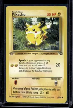 1999 Pokemon Jungle 1st Edition Pikachu #60/64 - Image 1