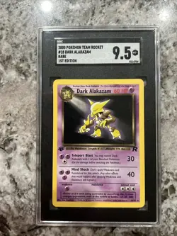 Pokemon TCG 1st Edition Dark Alakazam (2000 Team Rocket) SGC 9.5 - Image 1