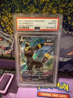 2021 Pokemon Japanese FA Umbreon V Eevee Heroes PSA 10 - Image 1