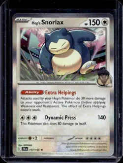 2025 Pokemon Journey Together Hop's Snorlax #117/159 - Image 1