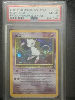 2000 Pokemon Black Star MEW HOLO #9 PSA NM-MT 8 - Image 1