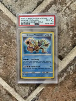 Shining Volcanion Holo 27/73 S&M Shining Legends 2017 Pokemon Card PSA GEM MT 10 - Image 1