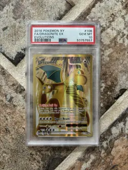 Dragonite EX Holo Full Art 106/108 XY Evolutions 2016 Pokemon Card PSA 10 - Image 1