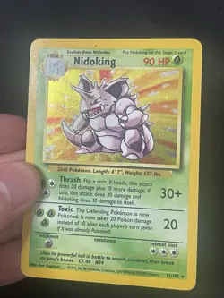 Pokemon TCG Nidoking Holo Rare Card Base Set 11/102 - Image 3