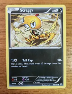 Scraggy Pokemon Card, Flashfire Set 58/106 - Image 1