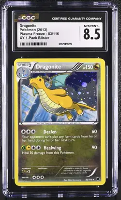 CGC 8.5 Dragonite 2013 Plasma Freeze 83/116 Pokemon Card - Image 1