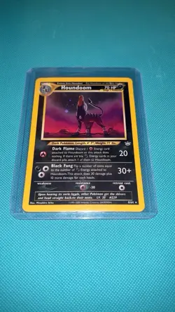 Houndoom 8/64 Neo Revelation Rare Vintage Pokemon Card 2000 WOTC - Image 1